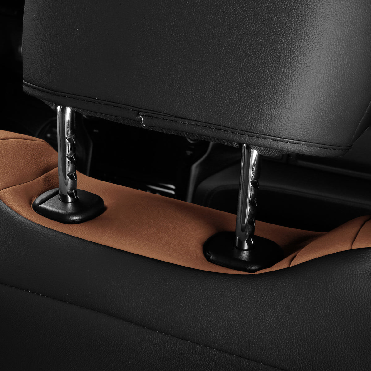 Car Seat Covers for 2019-2026 Dodge Ram 1500 Crew Cab - Full Set Nappa Leather - 46-Split Flat Rear Bench Design, Compatible with Big Horn/Rebel/Lone Star/HFE Trims