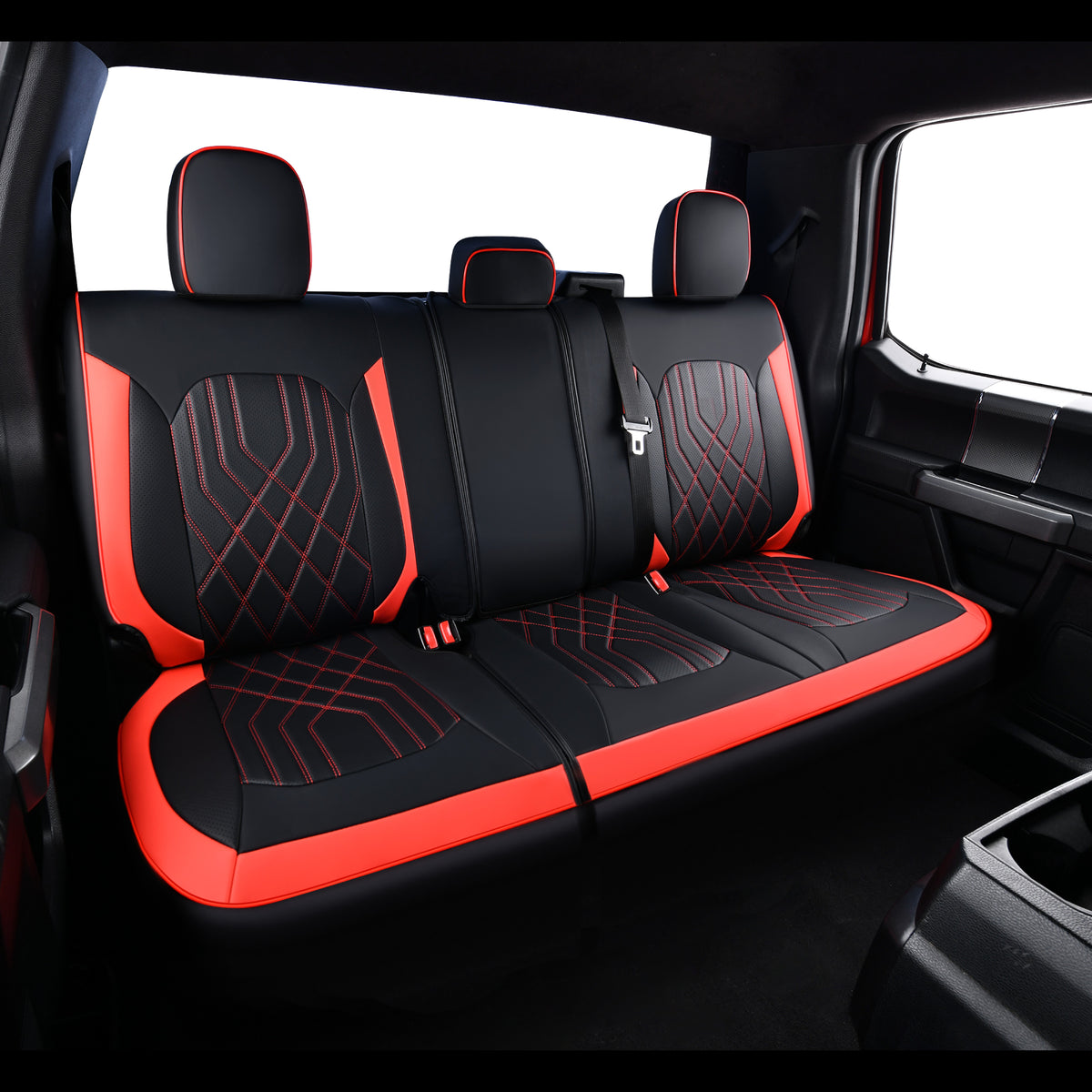KOSIMAZ Silverado Sierra Truck Napa Leather Seat Covers, for 2019-2026 Chevy Silverado GMC Sierra 1500 & 2020-2026 2500HD 3500HD Crew Cab