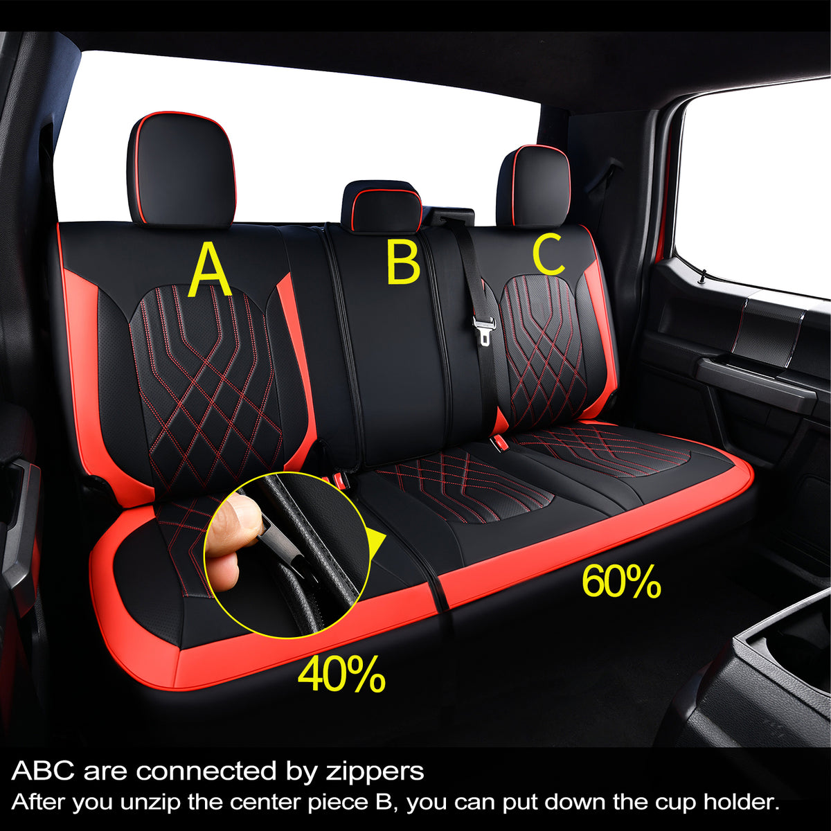 KOSIMAZ Silverado Sierra Truck Napa Leather Seat Covers, for 2019-2026 Chevy Silverado GMC Sierra 1500 & 2020-2026 2500HD 3500HD Crew Cab